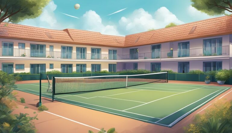 Erwachsenenhotels mit Tennisplatz