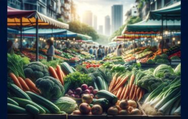 Gemüsemarkt in der Stadt
