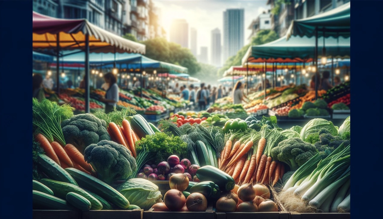 Gemüsemarkt in der Stadt
